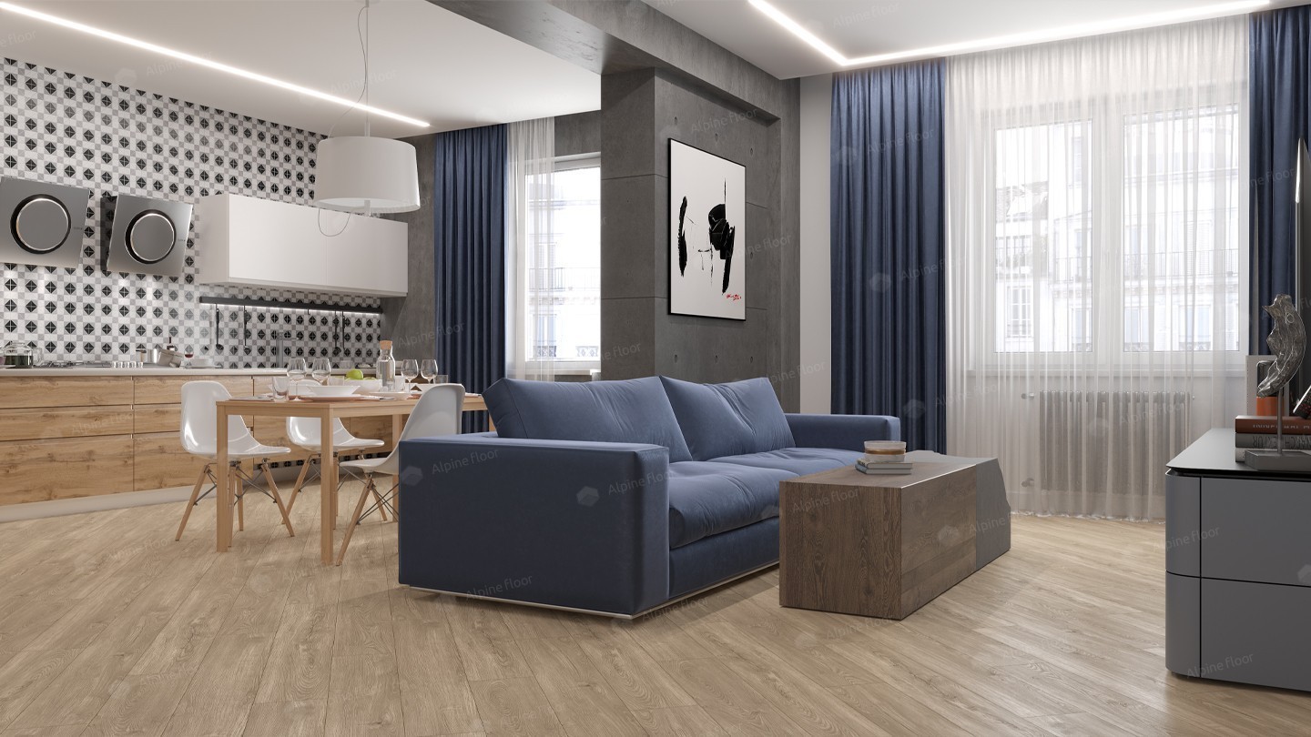 LVT ламинат "Alpine Floor" Секвойя Коньячная (1219*184*38020 мм) — купить в Комсомольске-на-Амуре