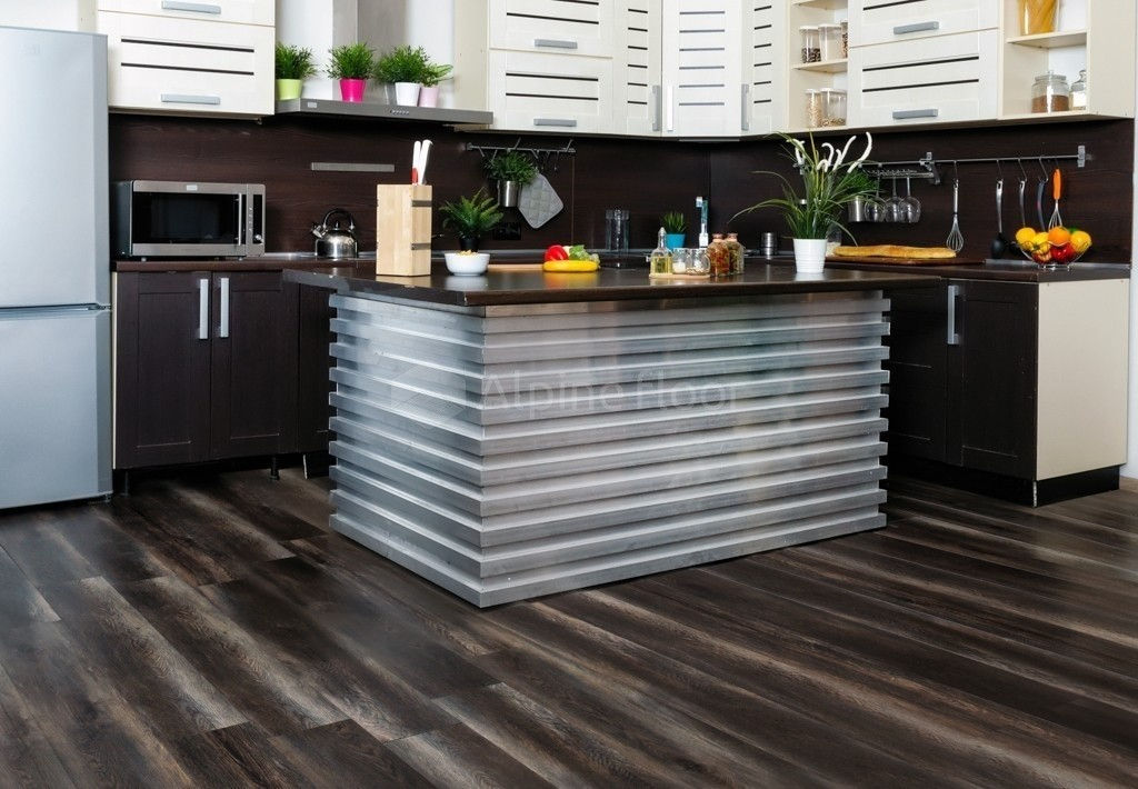 Кварцвиниловая плитка "Alpine Floor" Орех Темный  (1219*184*2мм) — купить в Комсомольске-на-Амуре