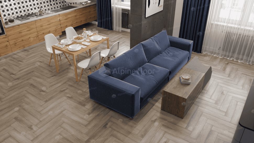 Виниловый ламинат "Alpine Floor" Parquet Light Дуб Исида (600*125*4 мм) — купить в Комсомольске-на-Амуре