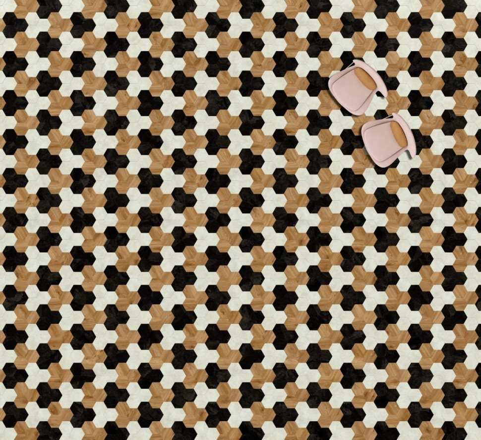 Виниловая плитка "Moduleo" Moods Hexagon 354 (226,32*196*2,5 мм) — купить в Комсомольске-на-Амуре