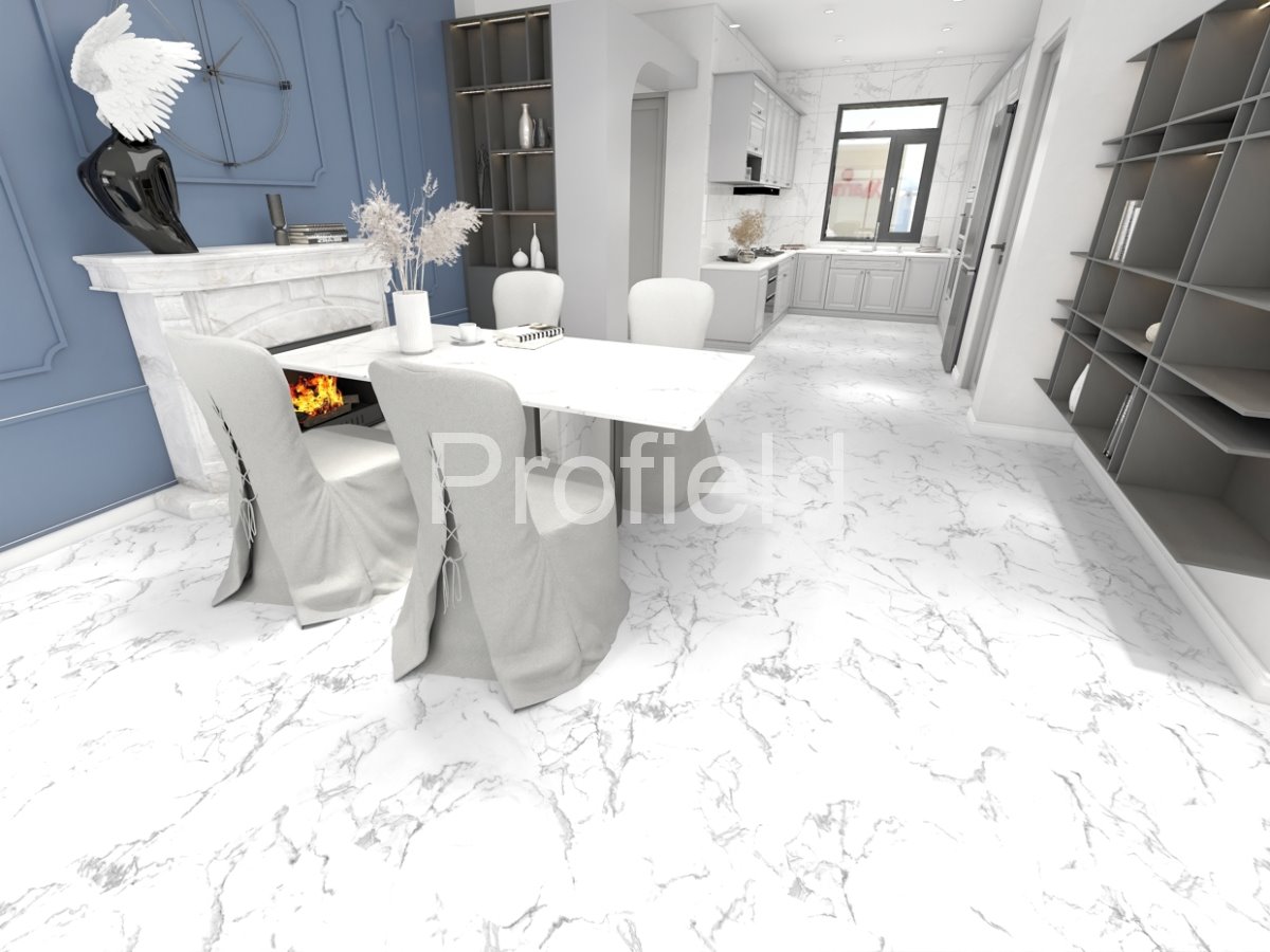 HSPC ламинат "Profield" Камень белый (610*305*5,5 мм) — купить в Комсомольске-на-Амуре