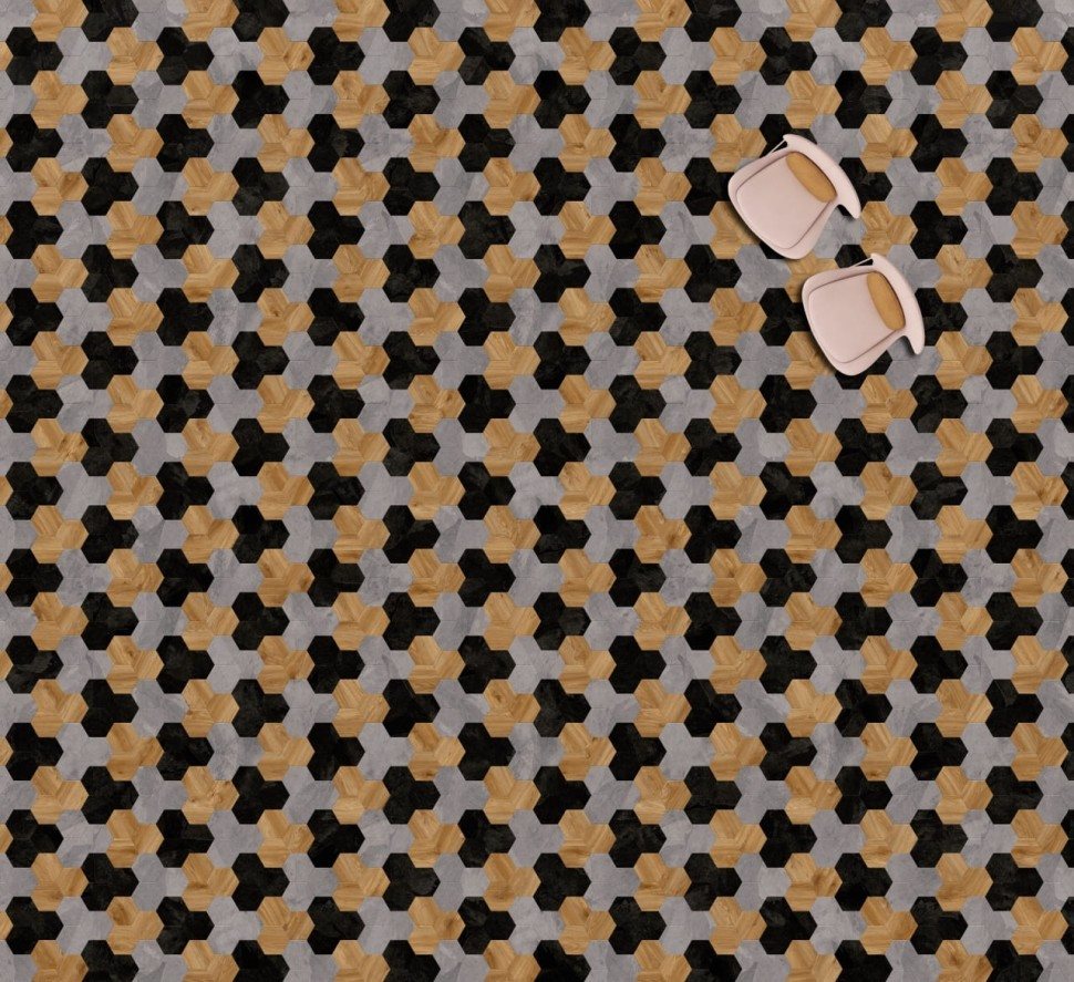 Виниловая плитка "Moduleo" Moods Hexagon 353 (226,32*196*2,5 мм) — купить в Комсомольске-на-Амуре