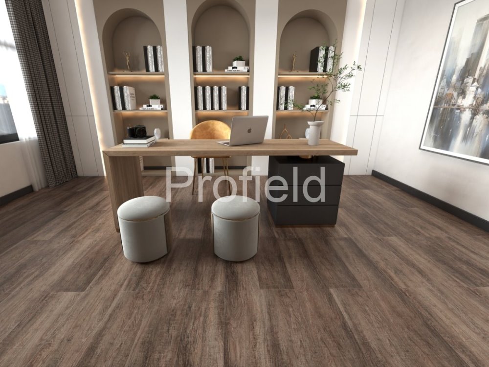 HSPC ламинат "Profield" Дуб темный (1200*228*5,5 мм) — купить в Комсомольске-на-Амуре
