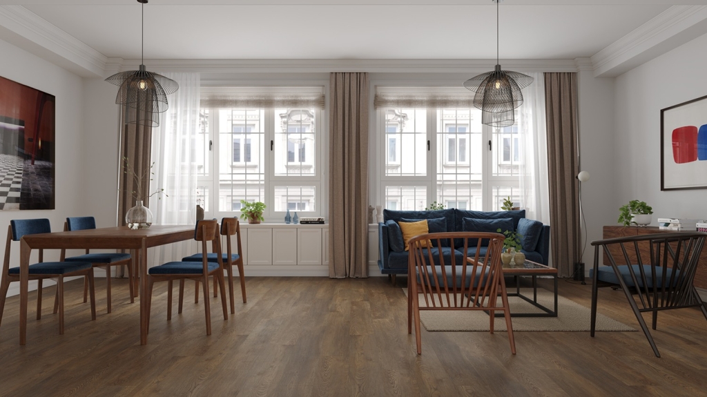 Кварцвиниловая плитка LVT "Alpine Floor" ДУБ ГОЕН (1219*184*3 мм) — купить в Комсомольске-на-Амуре