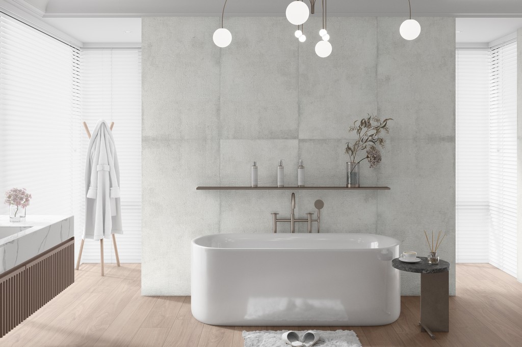 Керамогранит "Ennface" 600*1200 Touch Glacier Матовый, Рельефный Светло-серый — купить в Комсомольске-на-Амуре