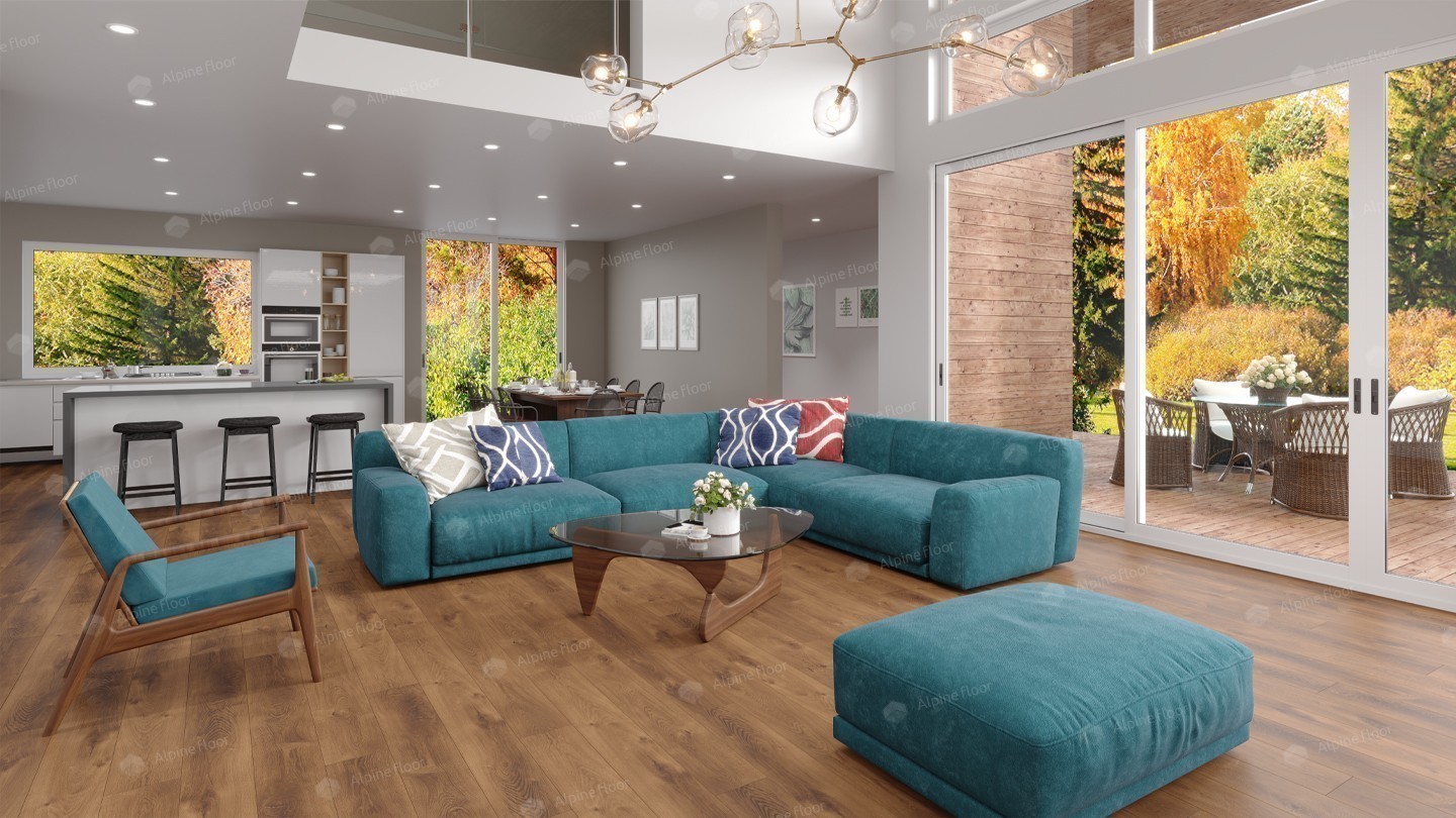 SPC ламинат "Alpine Floor" Дуб Насыщенный ABA (1524*180*8 мм) — купить в Комсомольске-на-Амуре