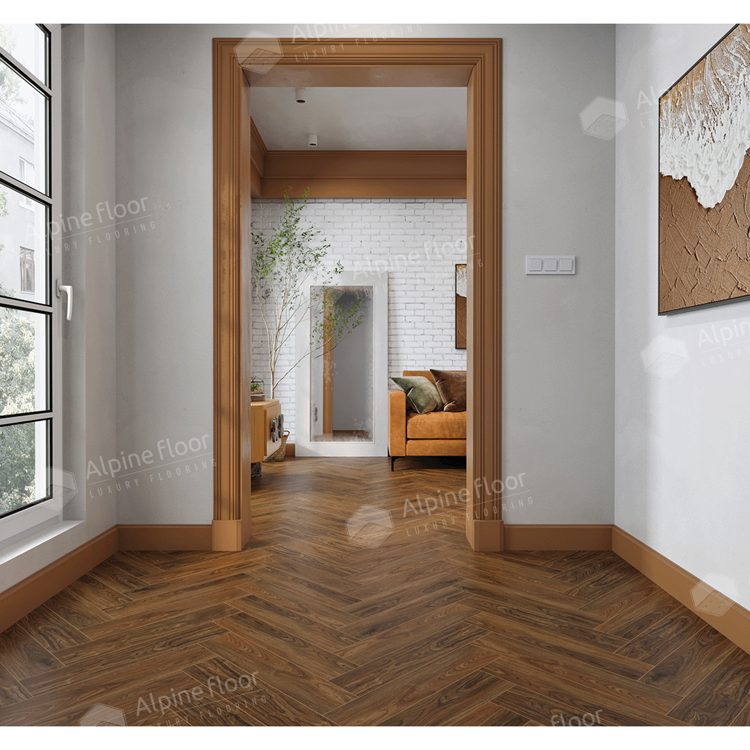 SPC ламинат "Alpine Floor" Орех Кенари (600*125*4 мм) — купить в Комсомольске-на-Амуре