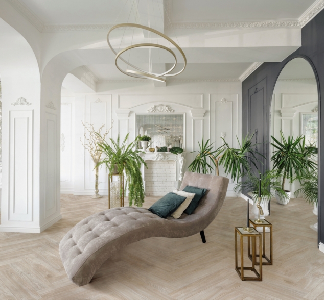 Виниловый ламинат SPC "Cronafloor" Herringbone Дуб Ницца (640*128*4,5 мм) — купить в Комсомольске-на-Амуре