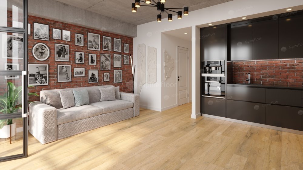 SPC Ламинат "Alpine Floor" Дуб медовый (1220*183*8 мм) — купить в Комсомольске-на-Амуре