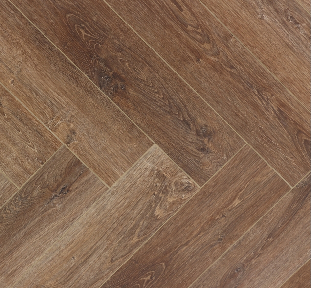 Виниловый ламинат SPC "Cronafloor" Herringbone Дуб Тулуза (640*128*4,5 мм) — купить в Комсомольске-на-Амуре
