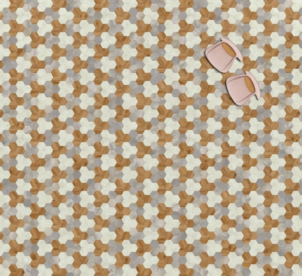 Виниловая плитка "Moduleo" Moods Hexagon 351 (226,32*196*2,5 мм) — купить в Комсомольске-на-Амуре