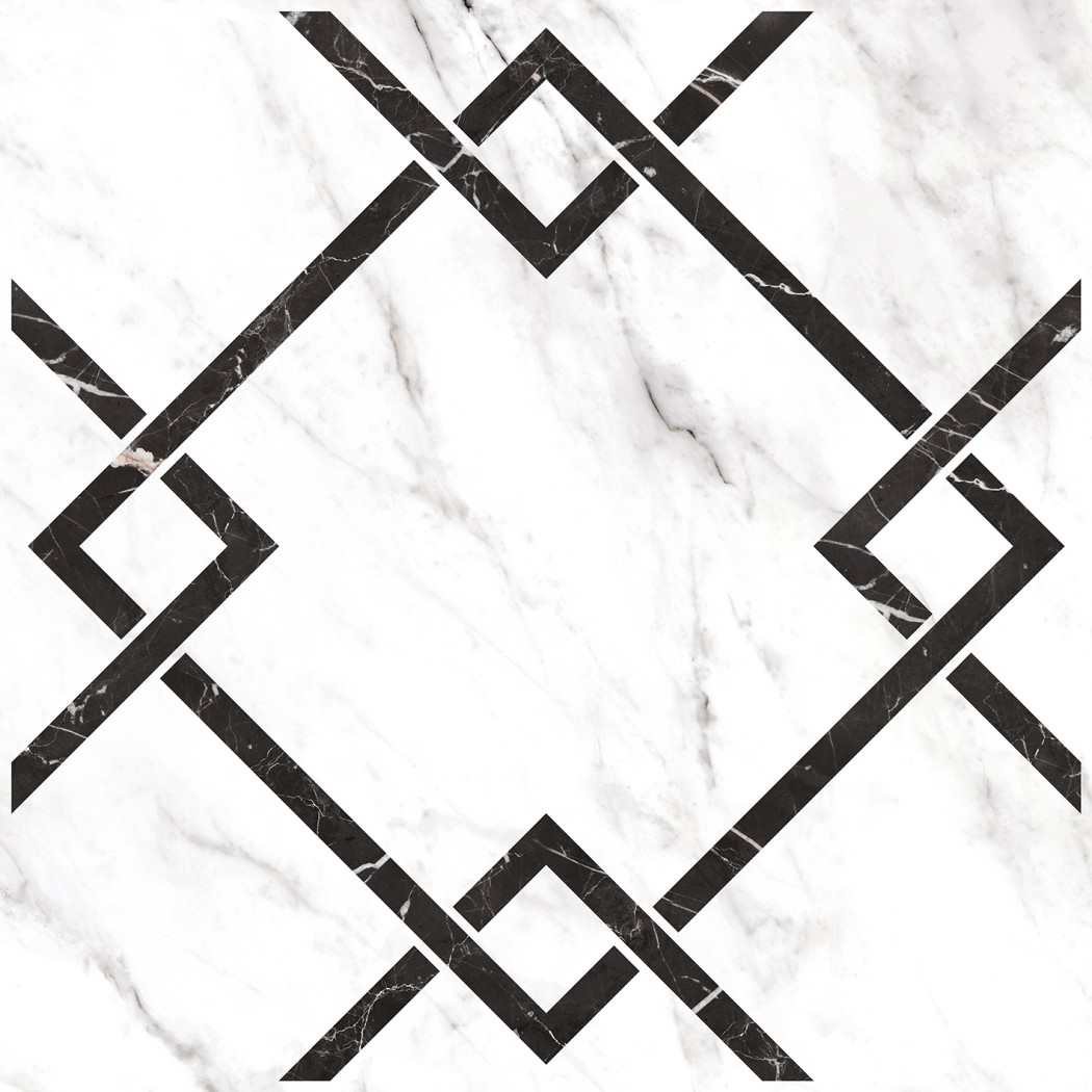 Керамогранит "Керамин" 600*600 Монте Р 7Д Орнамент Лаппатированный Белый — купить в Комсомольске-на-Амуре