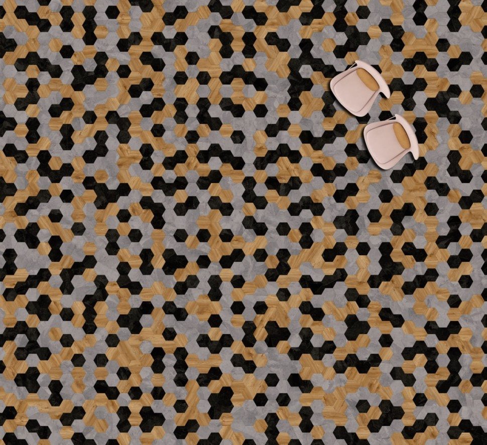 Виниловая плитка "Moduleo" Moods Hexagon 343 (226,32*196*2,5 мм) — купить в Комсомольске-на-Амуре