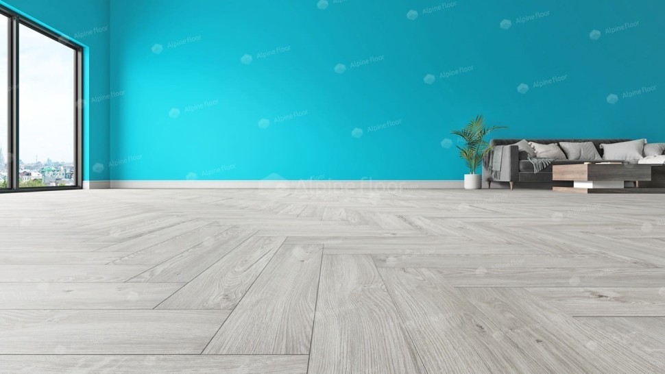 Виниловая плитка "Alpine Floor" Parquet LVT Снежный (590*118*2,5 мм) — купить в Комсомольске-на-Амуре