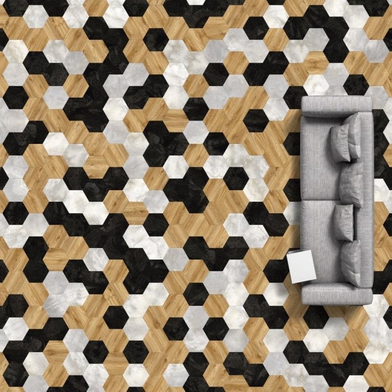 Виниловая плитка Big Hexagon 260 (452,64*392*2,5 мм) — купить в Комсомольске-на-Амуре