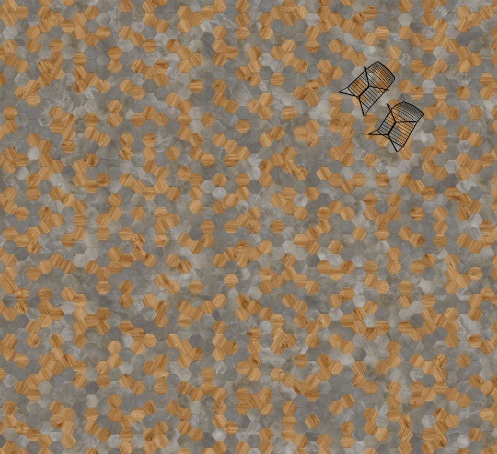 Виниловая плитка "Moduleo" Moods Hexagon 323 (226,32*196*2,5 мм) — купить в Комсомольске-на-Амуре