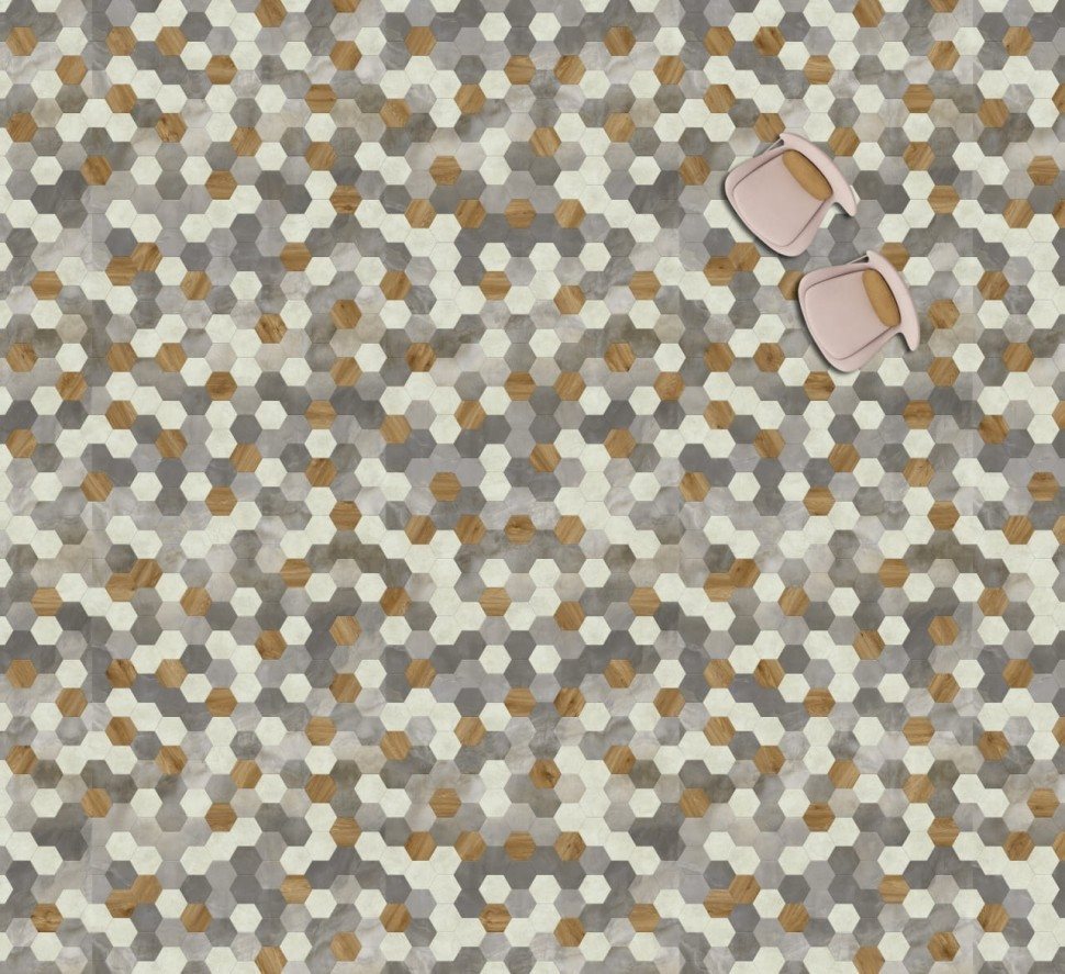 Виниловая плитка "Moduleo" Moods Hexagon 348 (226,32*196*2,5 мм) — купить в Комсомольске-на-Амуре