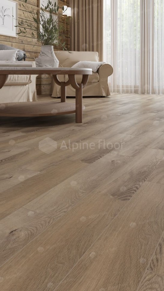 Виниловая плитка "Alpine Floor" Parquet LVT Дуб Синистра (590*118*2,5 мм) — купить в Комсомольске-на-Амуре
