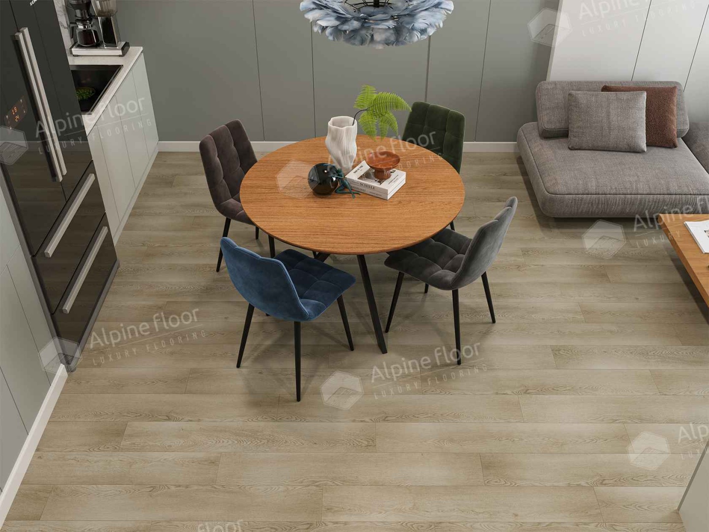 Кварцвиниловая плитка LVT "Alpine Floor" Шварцевальд (1219,2*184,15*2,5 мм) — купить в Комсомольске-на-Амуре