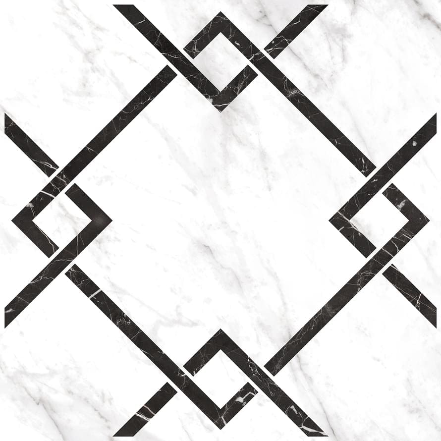 Керамогранит "Keramin" Монте-Р (600*600 мм) Белый орнамент — купить в Комсомольске-на-Амуре