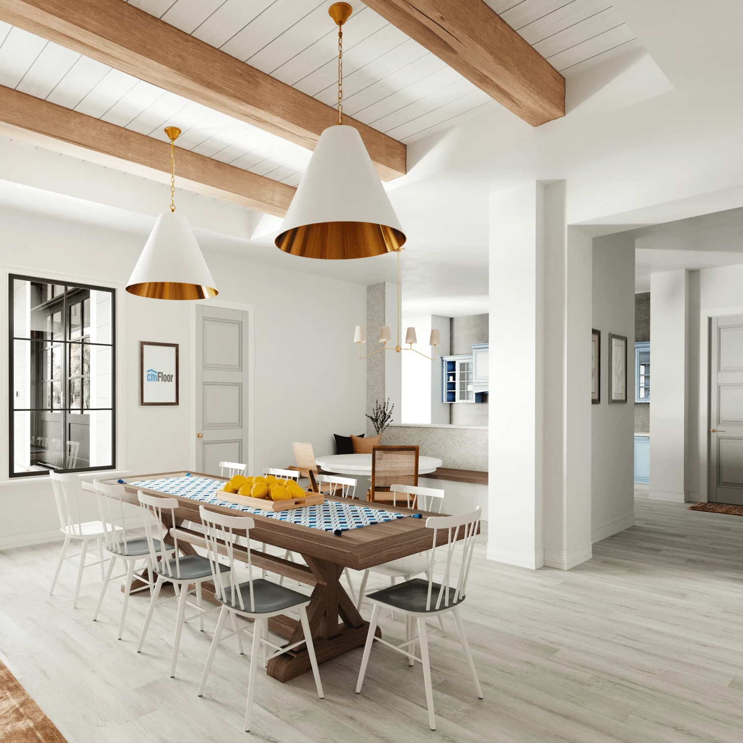 SPC плитка для пола Дуб Ледяной (1220*180*4 мм) — купить в Комсомольске-на-Амуре