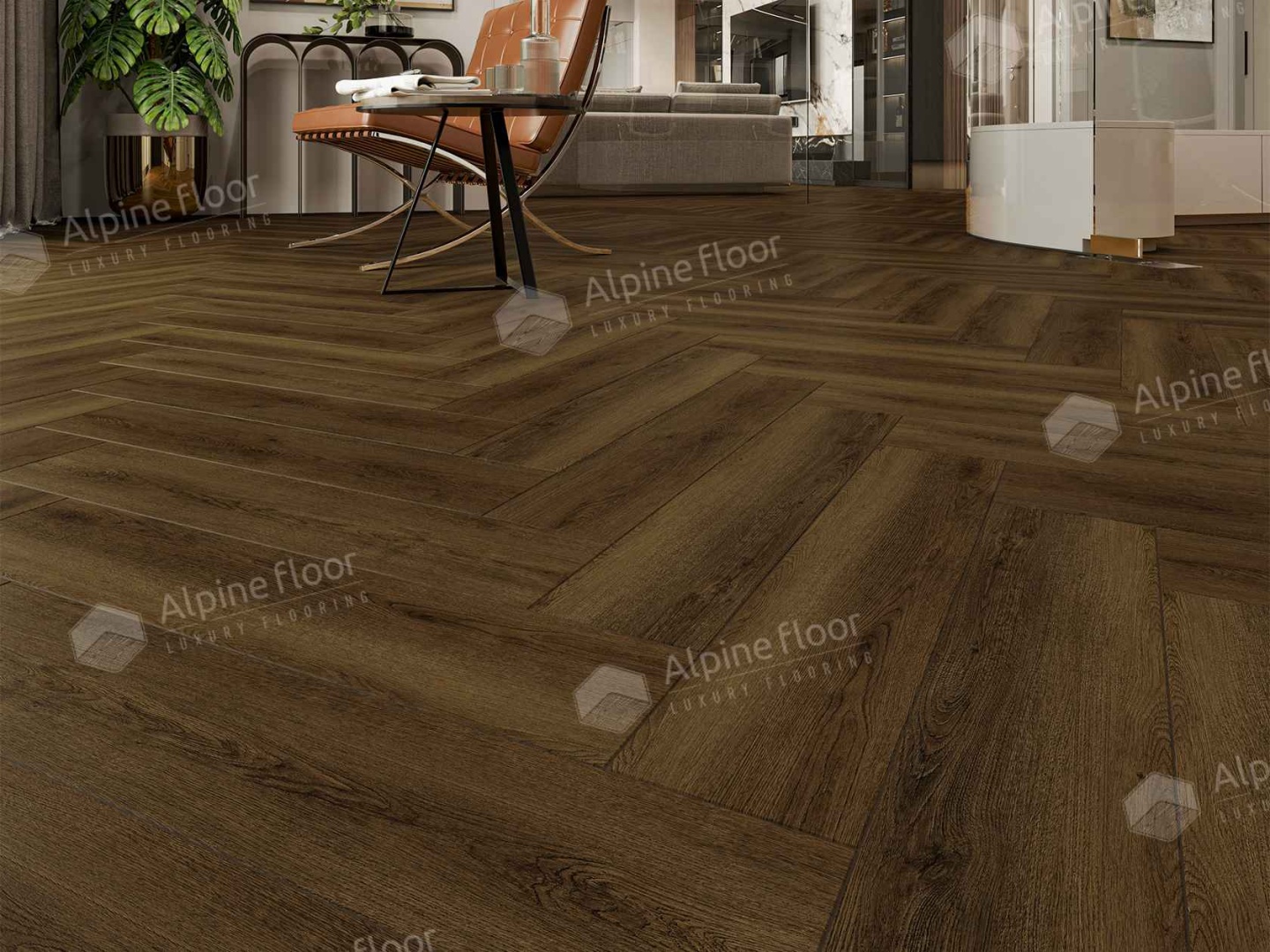 Кварцвиниловая плитка LVT "Alpine Floor" Дуб Далим (590*118*2,5 мм) — купить в Комсомольске-на-Амуре