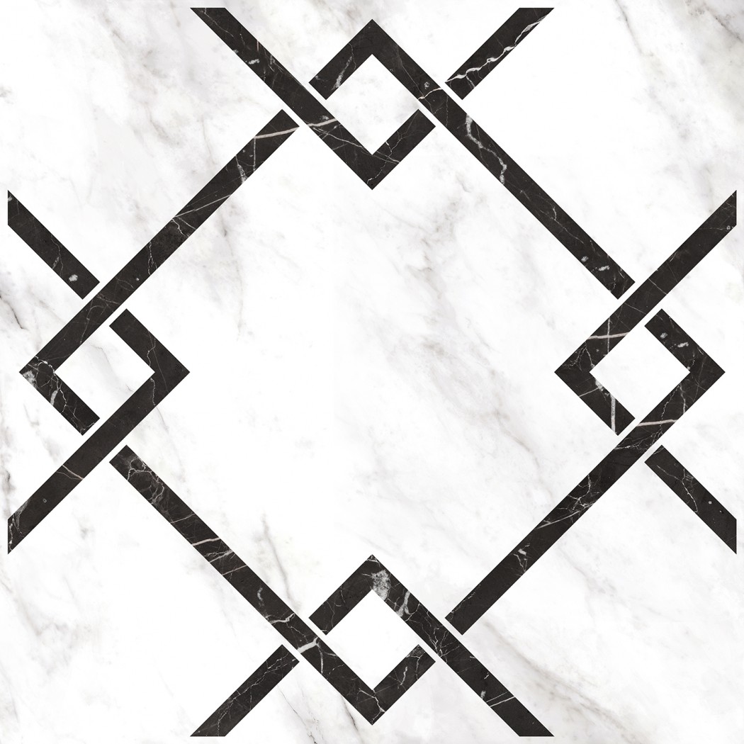 Керамогранит "Керамин" 600*600 Монте Р 7Д Орнамент Лаппатированный Белый — купить в Комсомольске-на-Амуре