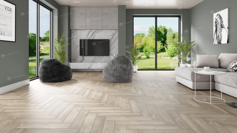 Виниловая плитка "Alpine Floor" Parquet LVT Дуб Натуральный Отбеленный (590*118*2,5 мм) — купить в Комсомольске-на-Амуре