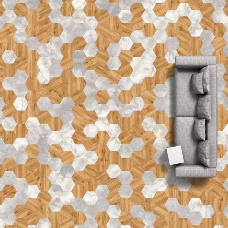 Виниловая плитка Big Hexagon 261 (452,64*392*2,5 мм) — купить в Комсомольске-на-Амуре