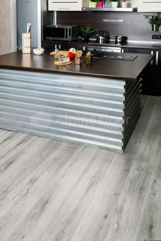 Замковая ПВХ плитка "Alpine Floor" Ясень Серый  (1220*183*4мм) — купить в Комсомольске-на-Амуре